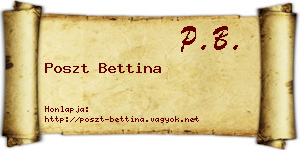 Poszt Bettina névjegykártya