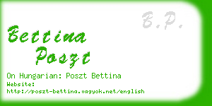 bettina poszt business card